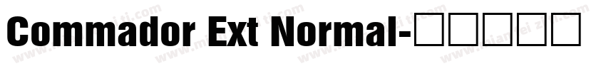 Commador Ext Normal字体转换